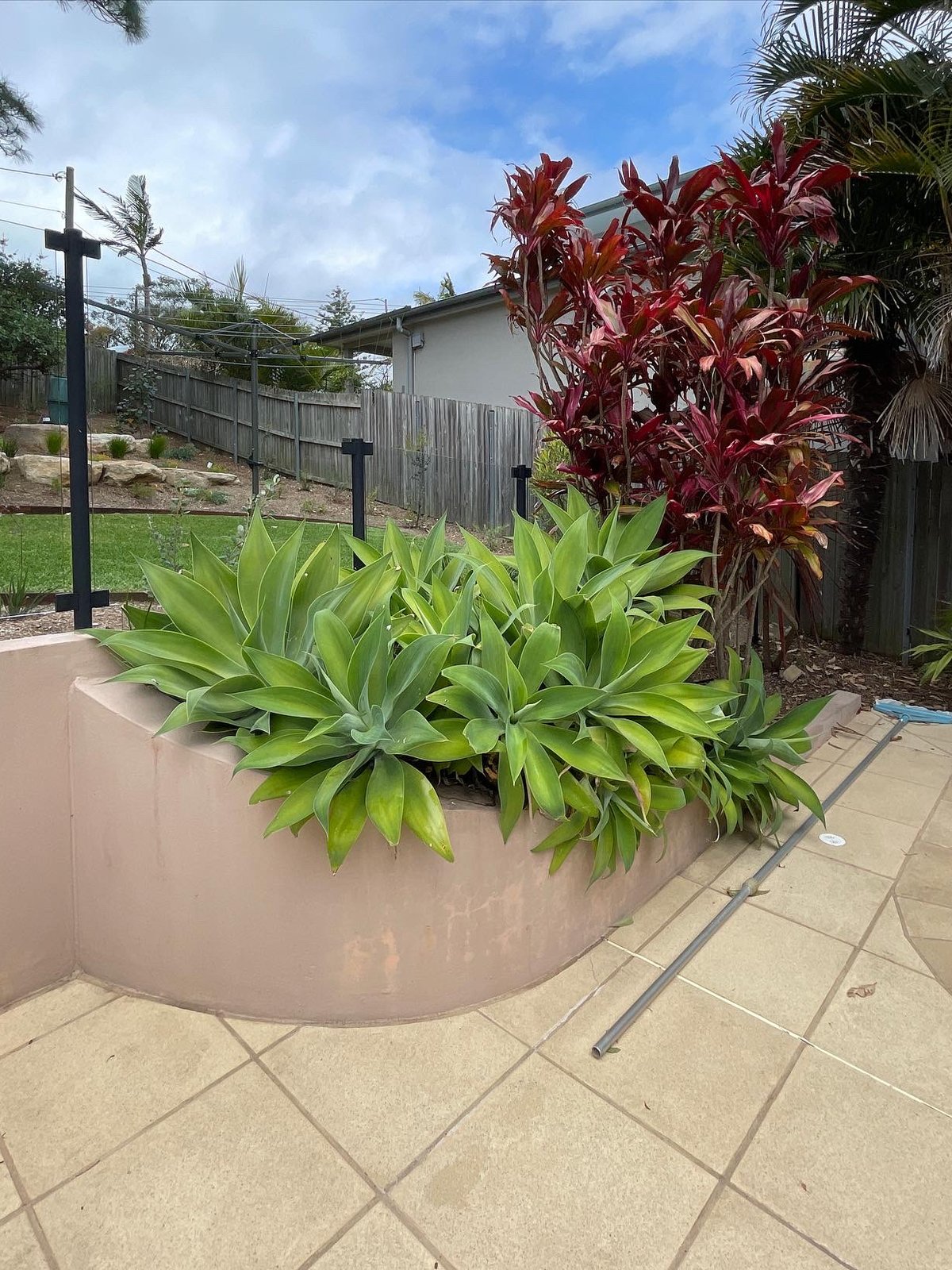 Pool surround before pavers, Mother Nature's Landscapes